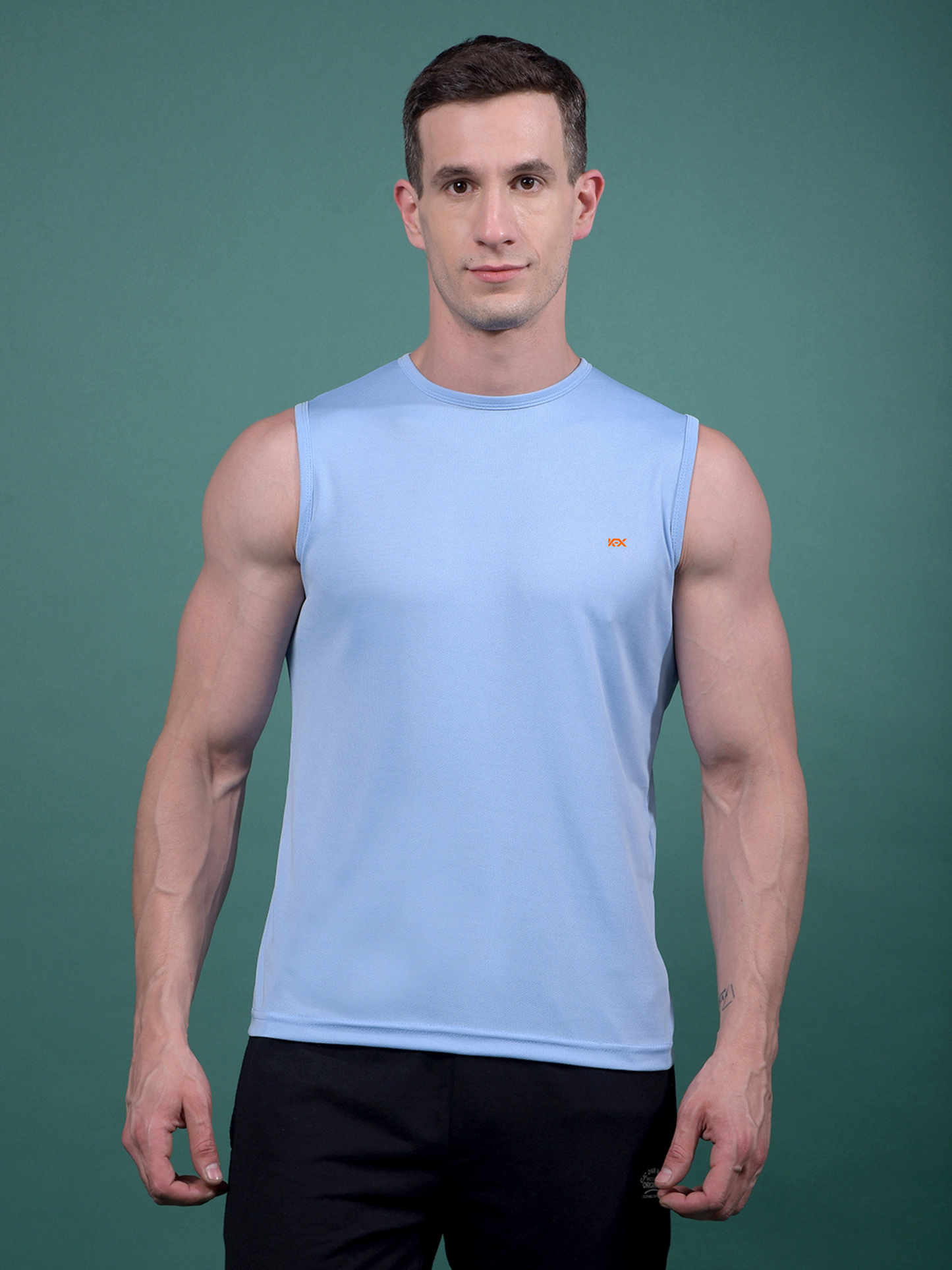 Kex Men Polyester Sleeveless Sports Tshirt