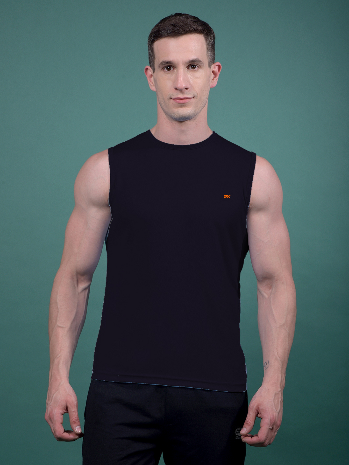 Kex Men Polyester Sleeveless Sports Tshirt
