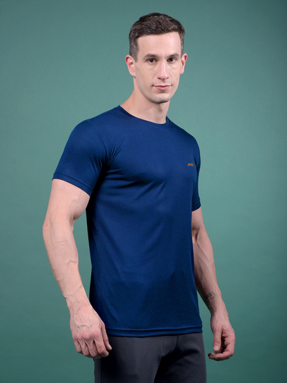 KEX Men’s Sports Half-Sleeve Solid T-Shirt – Quick Dry & Active Wear