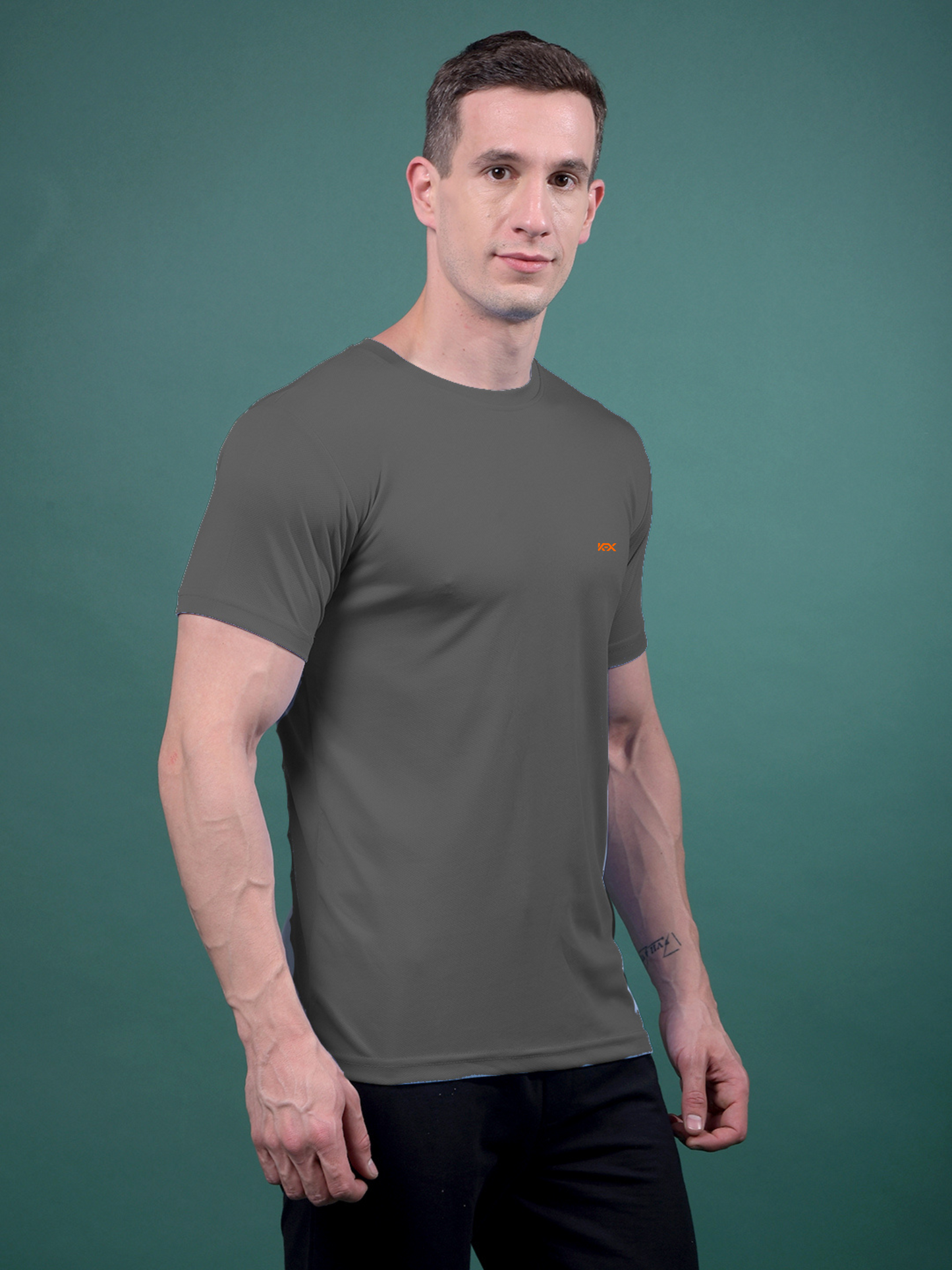 KEX Men’s Sports Half-Sleeve Solid T-Shirt – Quick Dry & Active Wear