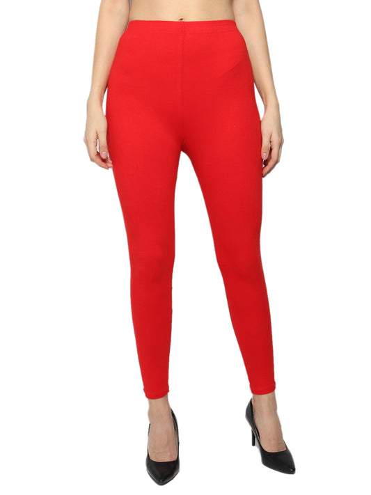 Kex Women Ankle Length Legging Red