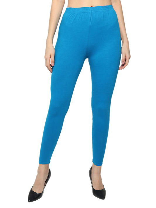 Kex Women Ankle Length Legging Sky Blue