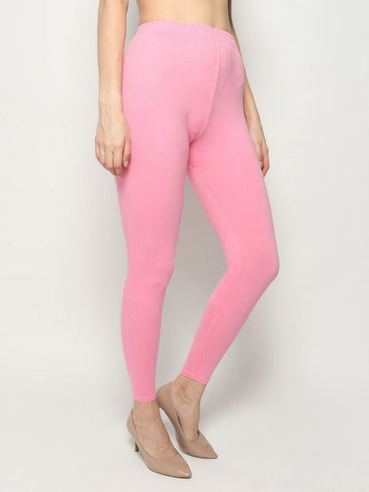 Kex Women Ankle Length Legging Pink