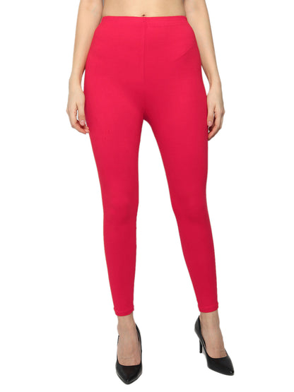 Kex Women Ankle Length Legging Dark Pink