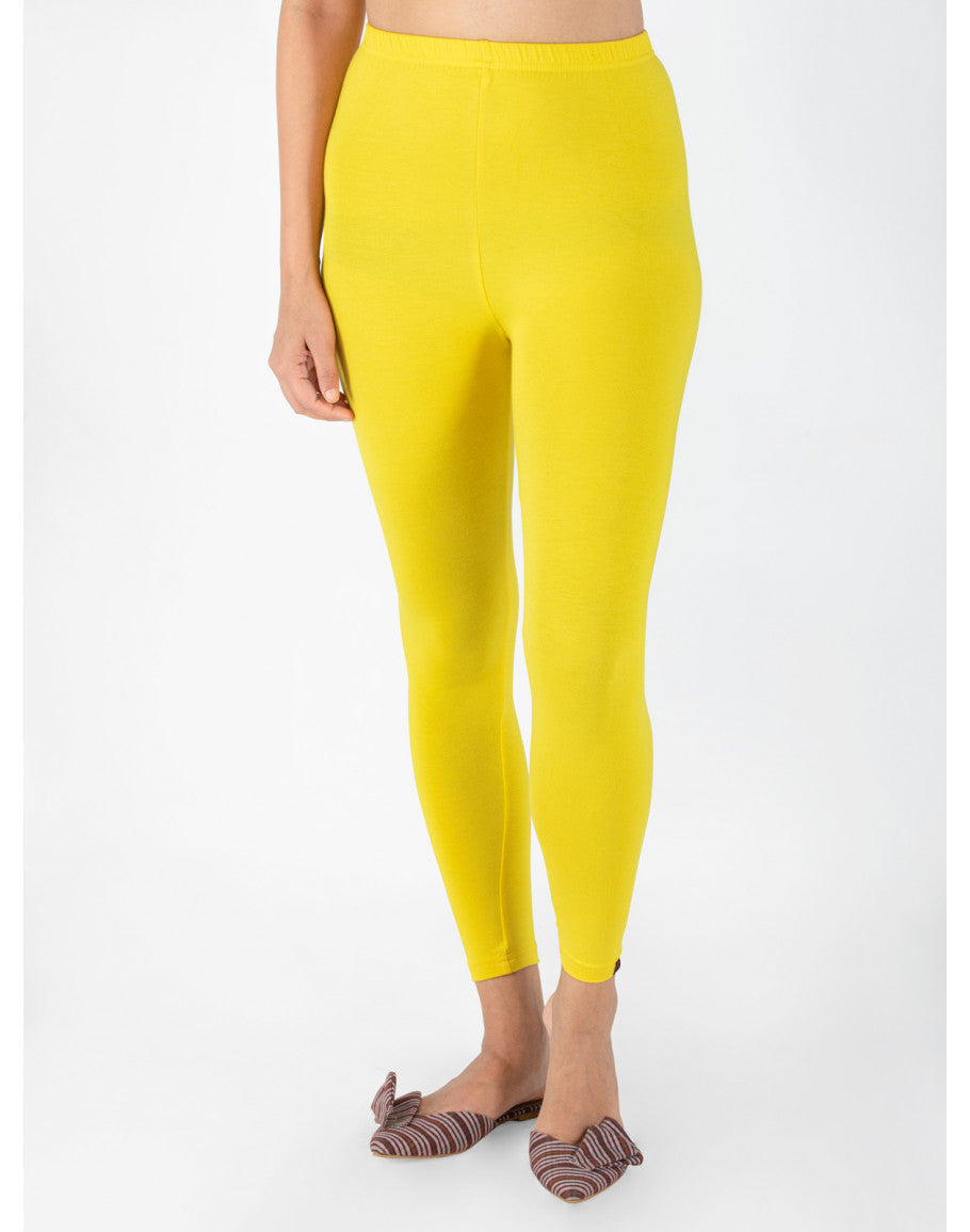 Kex Women Ankle Length Legging Yellow