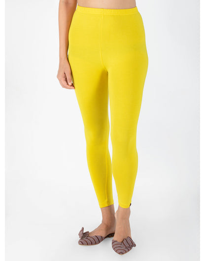 Kex Women Ankle Length Legging Yellow