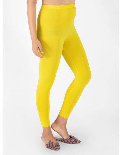 Kex Women Ankle Length Legging Yellow