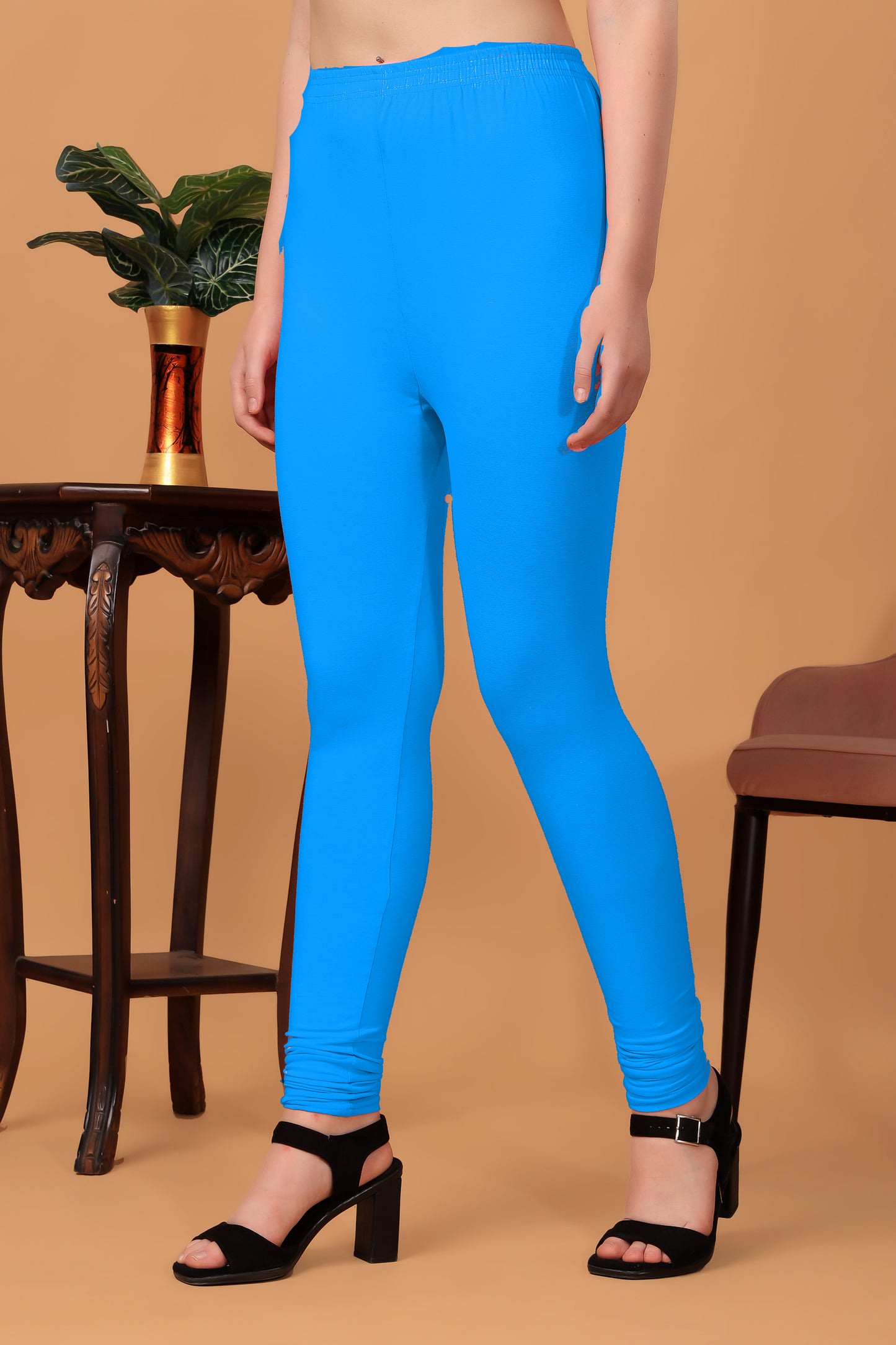 Kex Women Churidar Legging Sky Blue