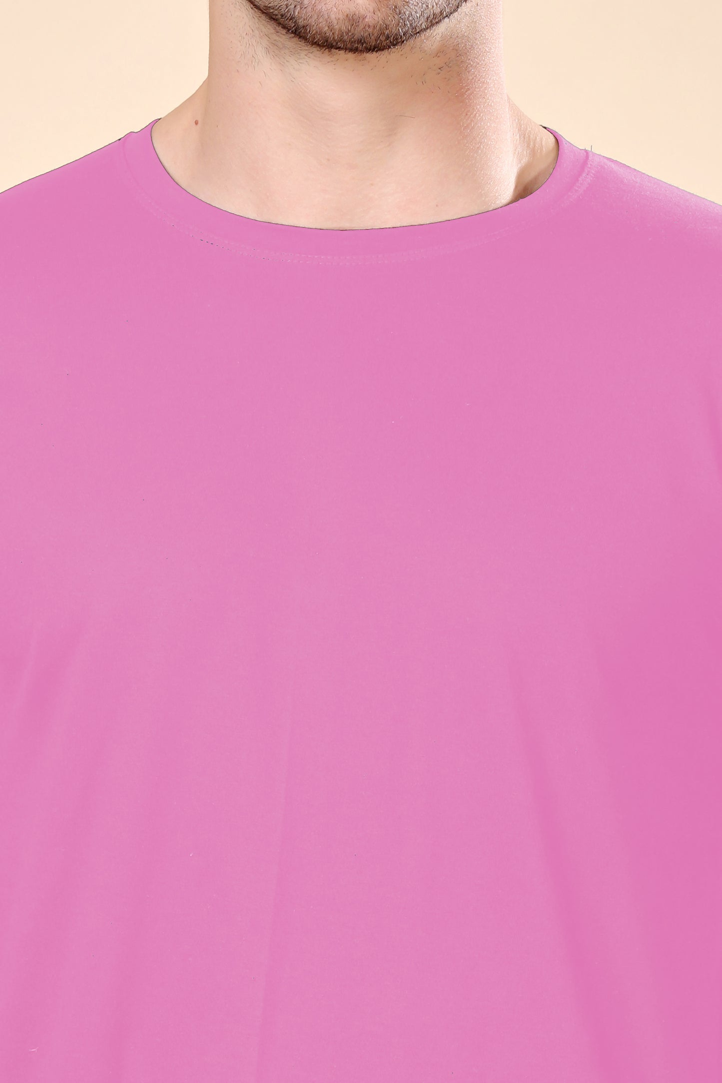 Kex Men Cotton Full Sleeve Solid Pink Tshirt