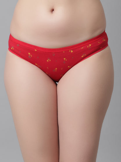 Kex Women Printed Panty Red