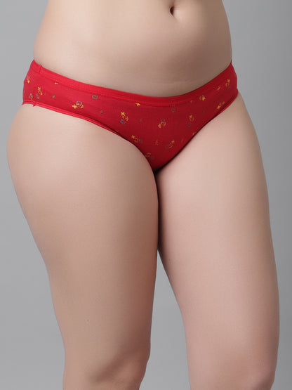 Kex Women Printed Panty Red