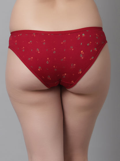 Kex Women Printed Panty Maroon