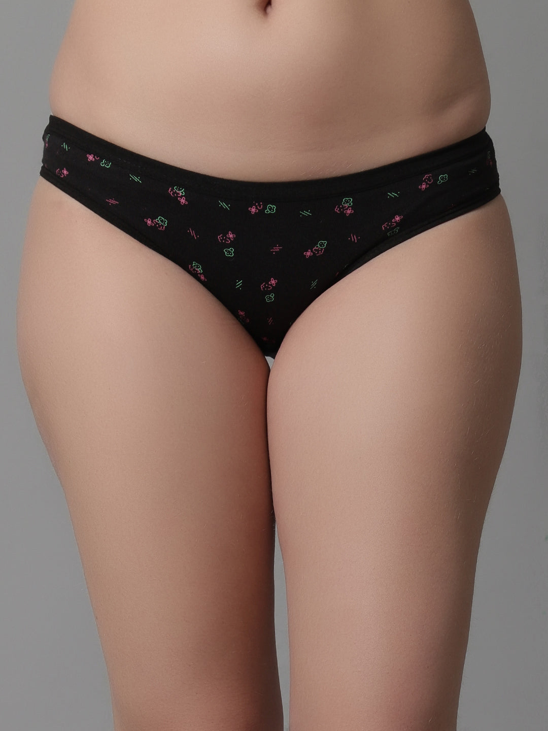 Kex Women Printed Panty Black & Red Pack of 2