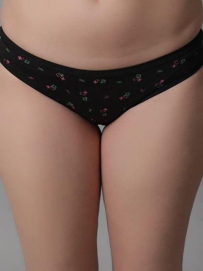 Kex Women Printed Panty Black