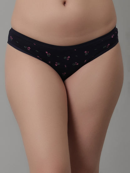 Kex Women Printed Panty Navy Blue