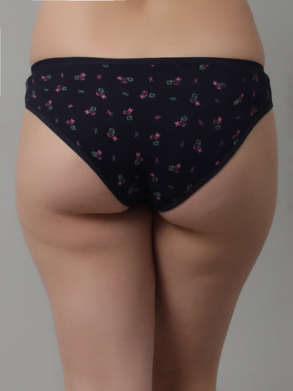 Kex Women Printed Panty Navy Blue