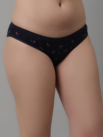 Kex Women Printed Panty Navy Blue