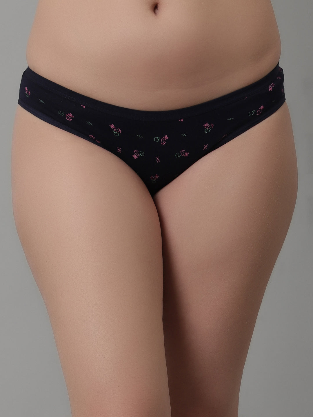 Kex Women Printed Panty Pink & Navy Blue Pack of 2