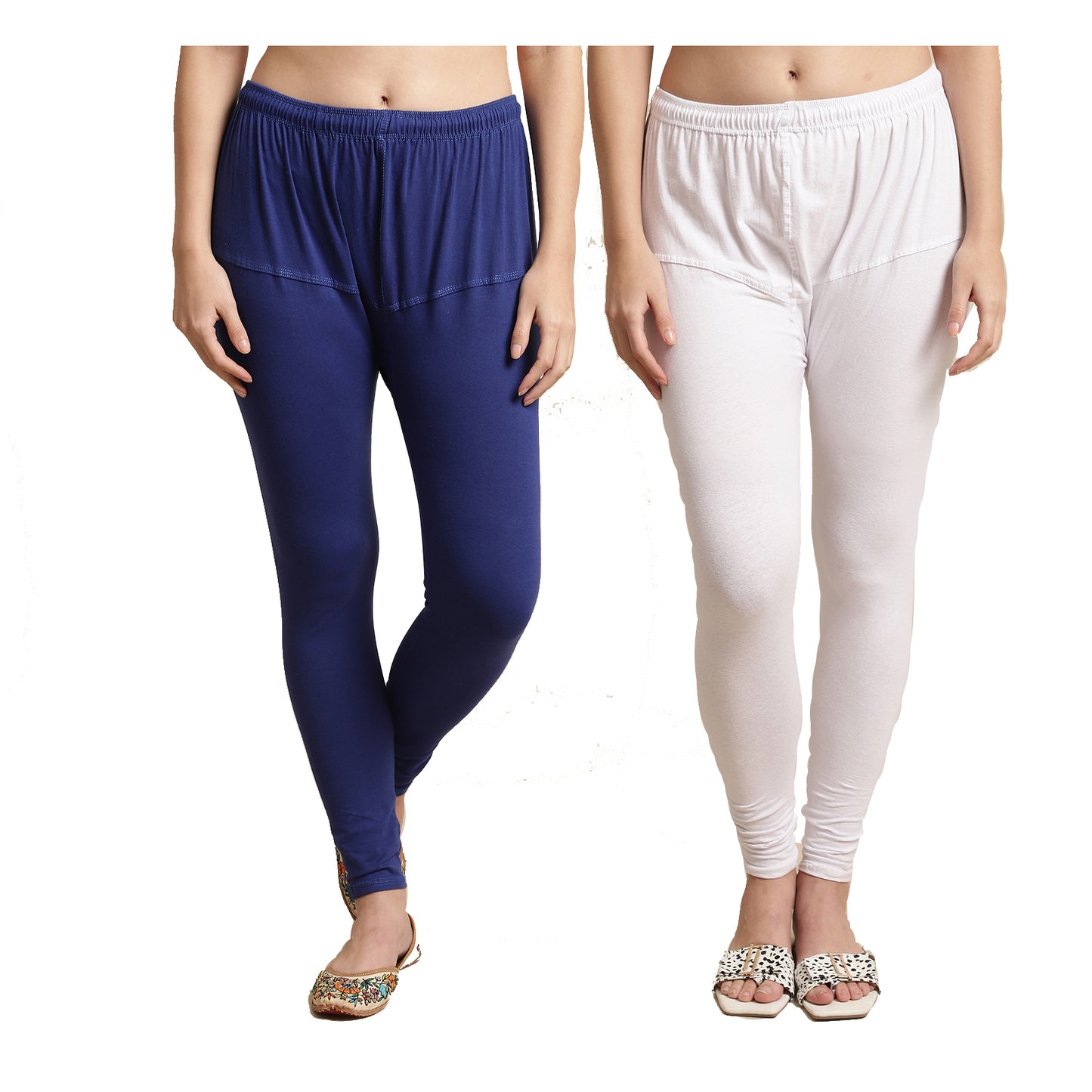 Kex Women Ruby Leggings Blue & White Pack of 2