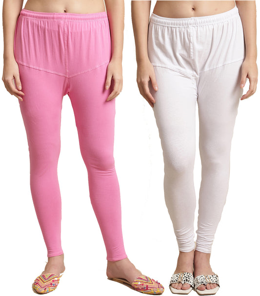 Kex Women Ruby Leggings Pink & White Pack of 2