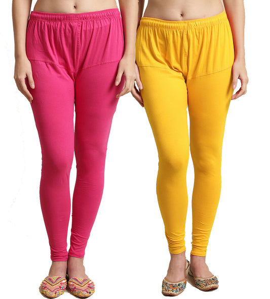 Kex Women Ruby Leggings Pink & Yellow Pack of 2