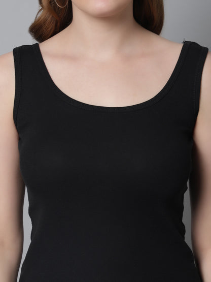 Kex Women Round Neck Tank Top Black