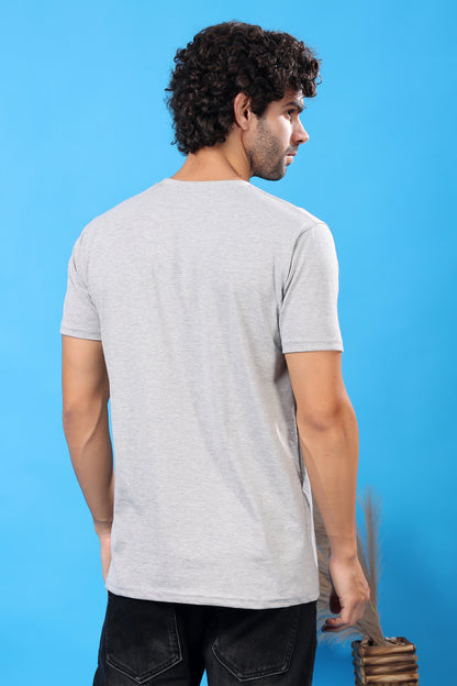 Kex Men Cotton Grey Solid Tshirt